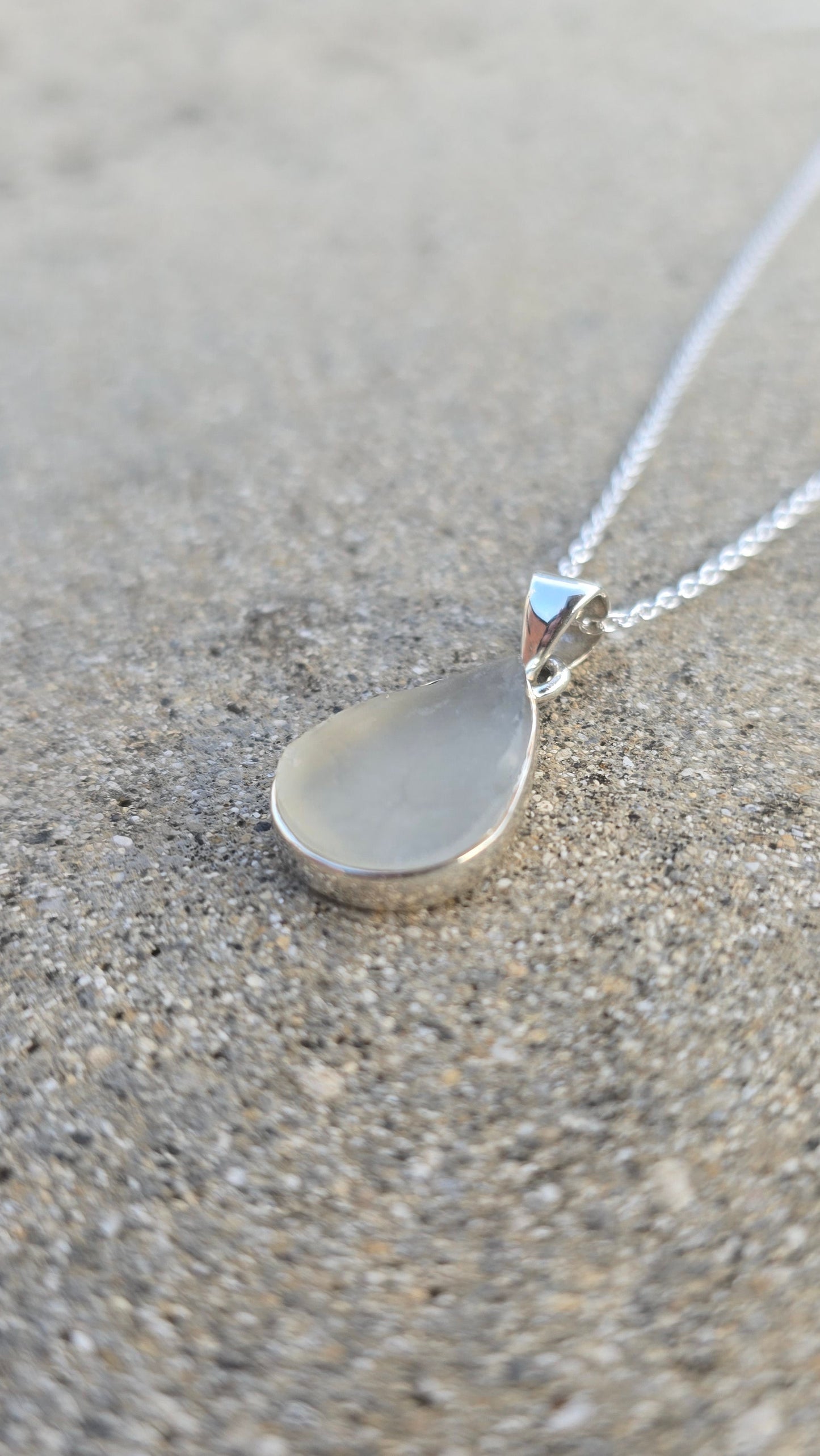 Libyan Desert Glass Teardrop Necklace