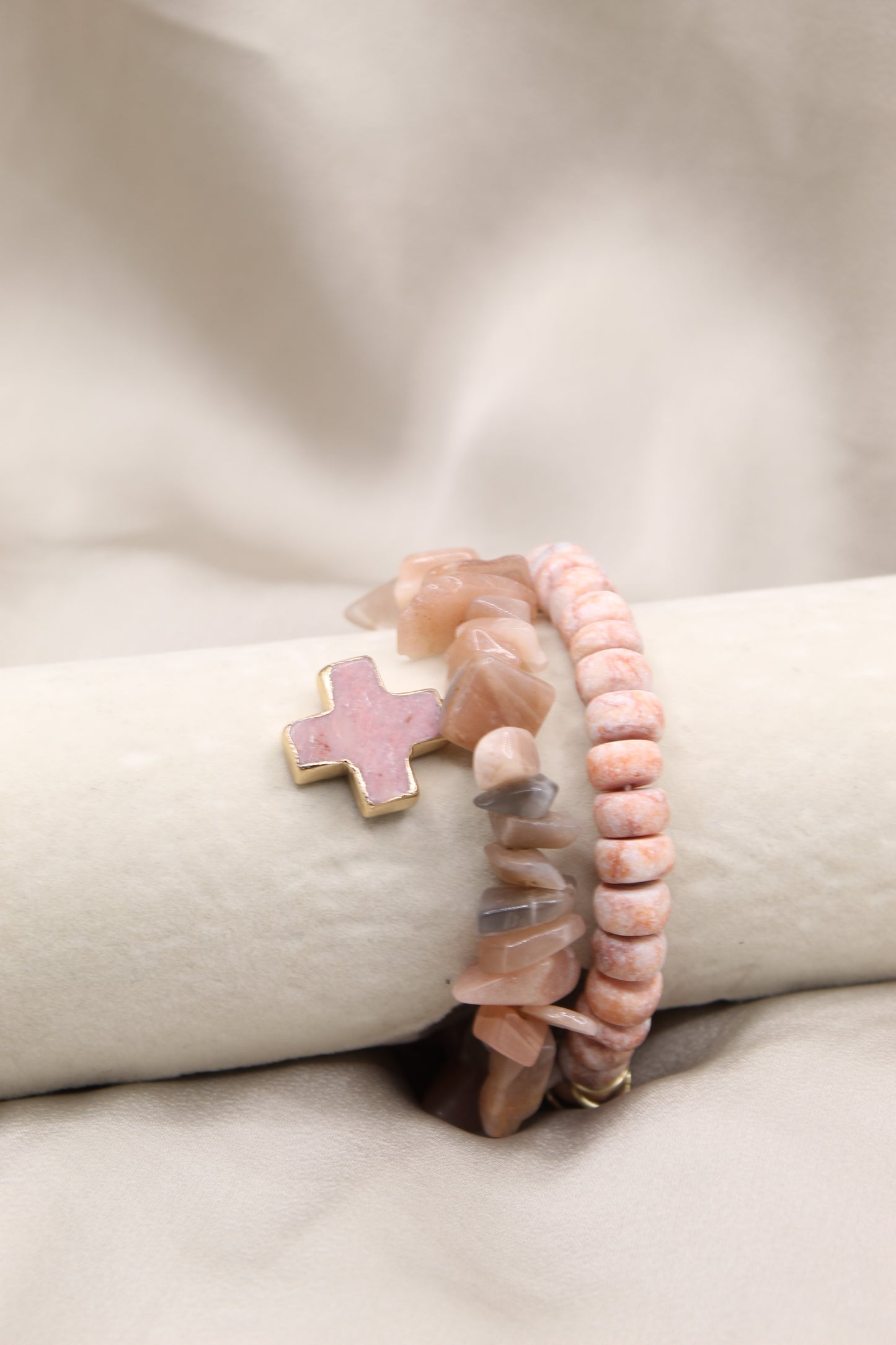 Sunstone set of 2 bracelets