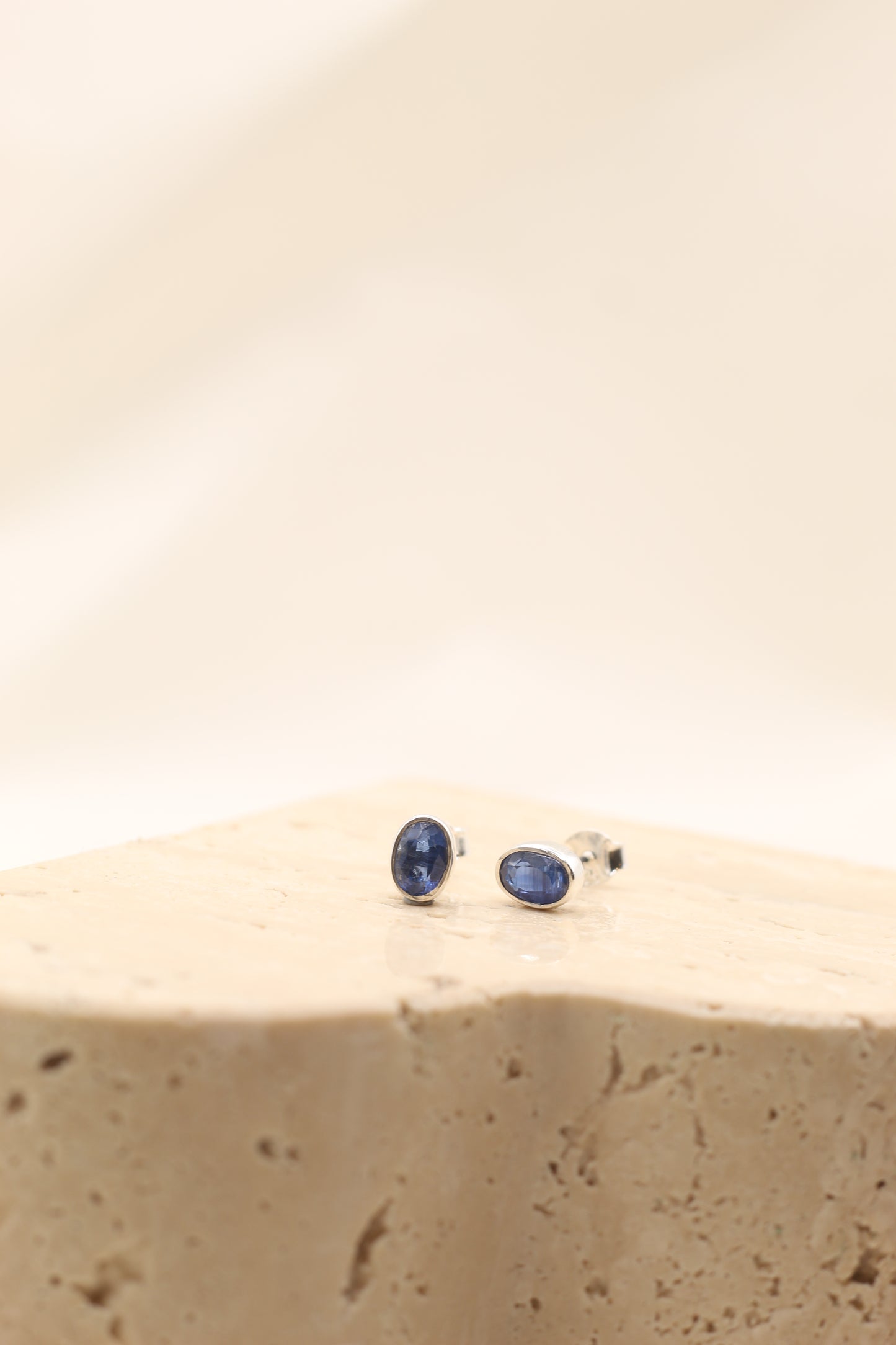 Alignment & Clarity | Kyanite Faceted Stud Earrings | Sterling Silver