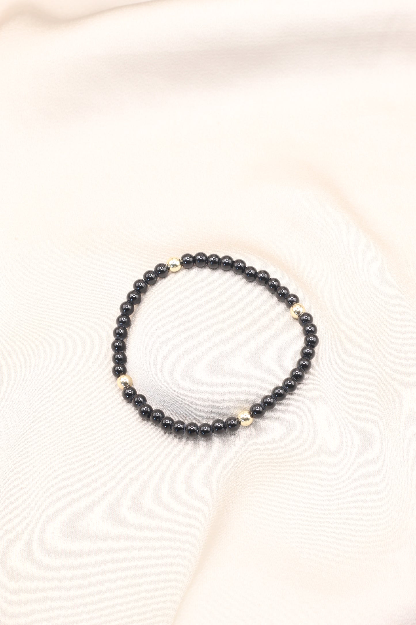 Protect & Ground | Obsidian 4mm beaded bracelet