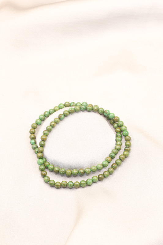 Healing & Release | Unakite small beaded bracelet