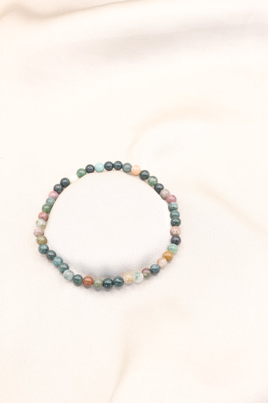 Grounding & Balanace | Indian Agate small beaded bracelet
