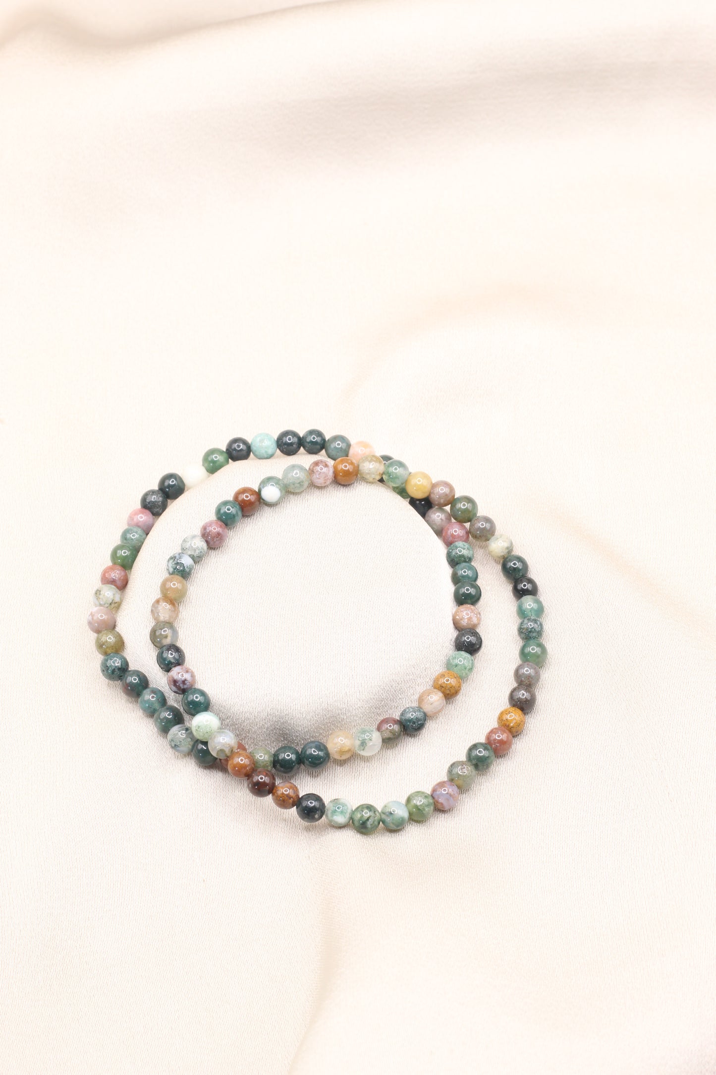 Grounding & Balanace | Indian Agate small beaded bracelet