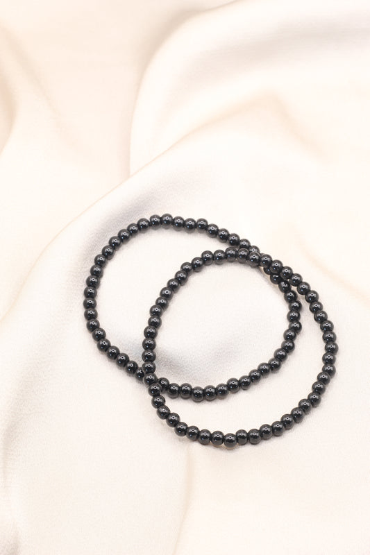 Protect & Ground | Obsidian small beaded bracelet