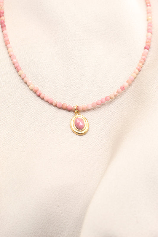 Lover & Compassion | Rhodochrosite beaded Necklace