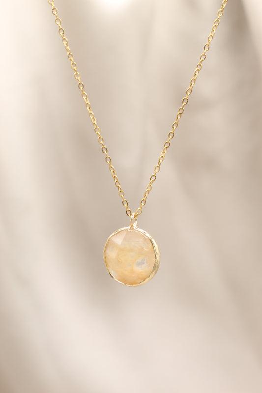 Joy & Abundance | Citrine Moon necklace