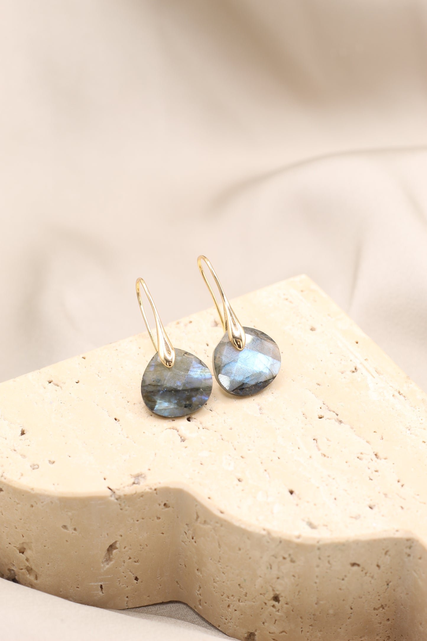 Transformation & Protection | Labradorite droplet earrings