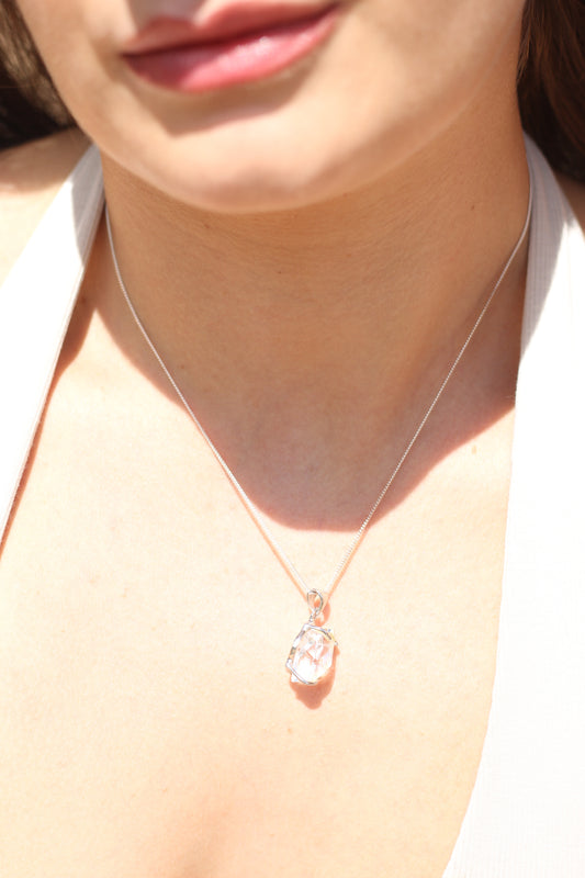 Herkimer Diamond Necklace | Sterling Silver