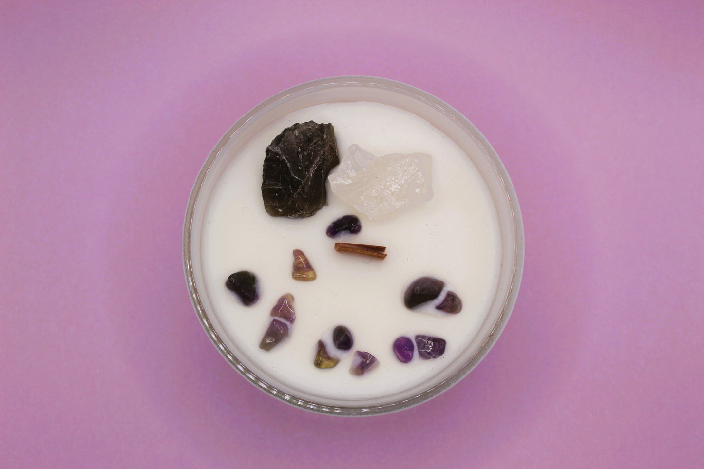 Seasalt & Lotus Candle Infused With Celestite & Selenite