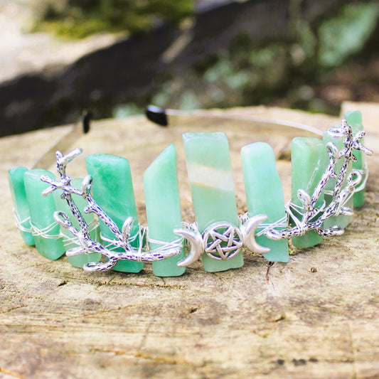 Aventurine Crystal Crown