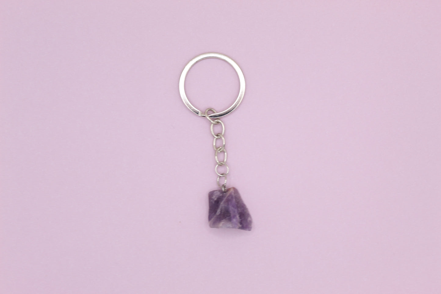 Amethyst Raw Crystal Keychain
