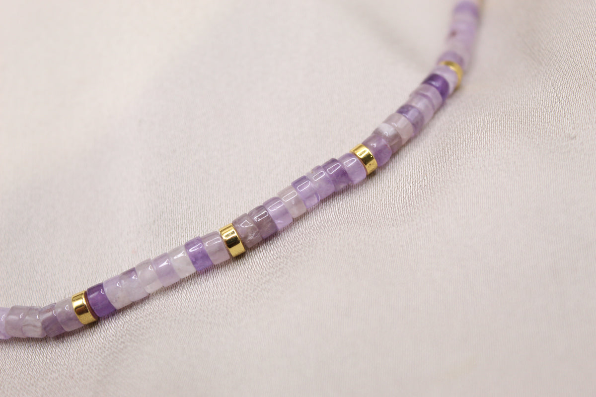 Peace & Calm | Amethyst beaded necklace