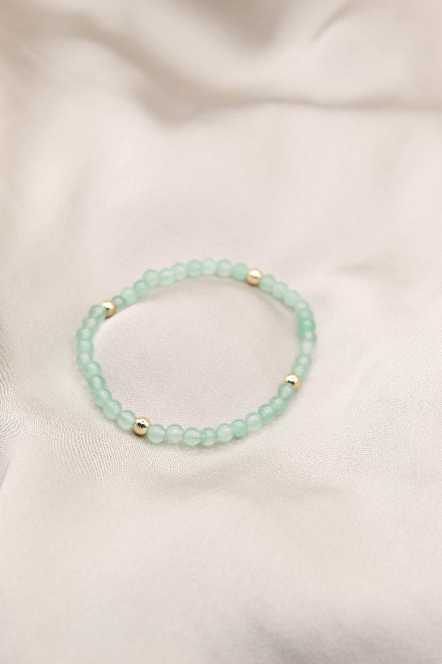 Green aventurine beaded bracelet