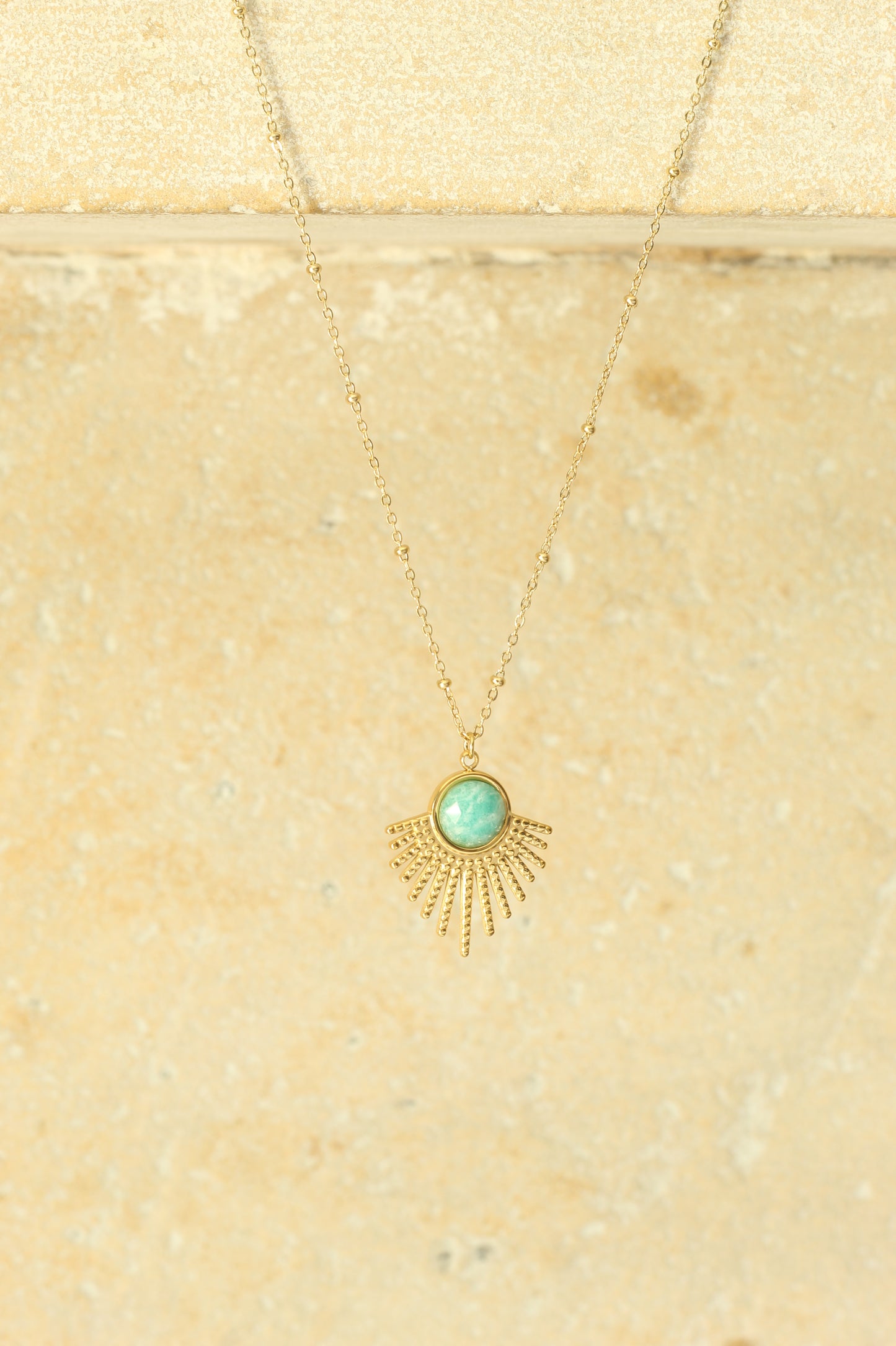 Clarity & Truth | Amazonite fan necklace