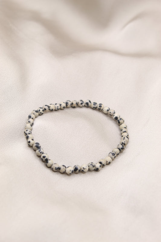 Dalmation Jasper delicate beaded bracelet