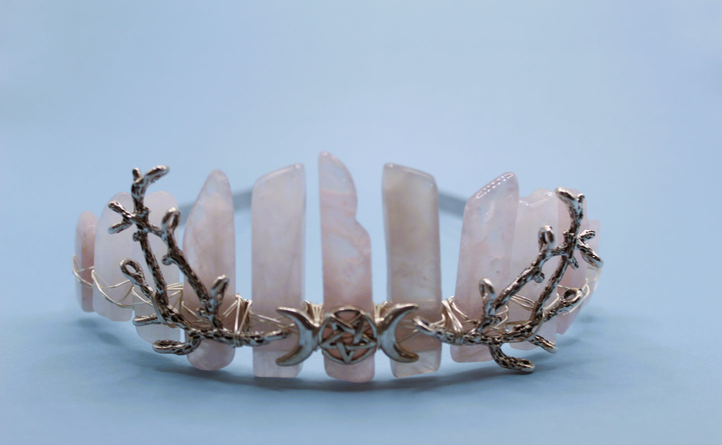 rose quartz headband
