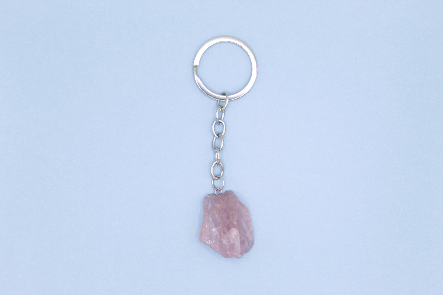 rose quartz keyring