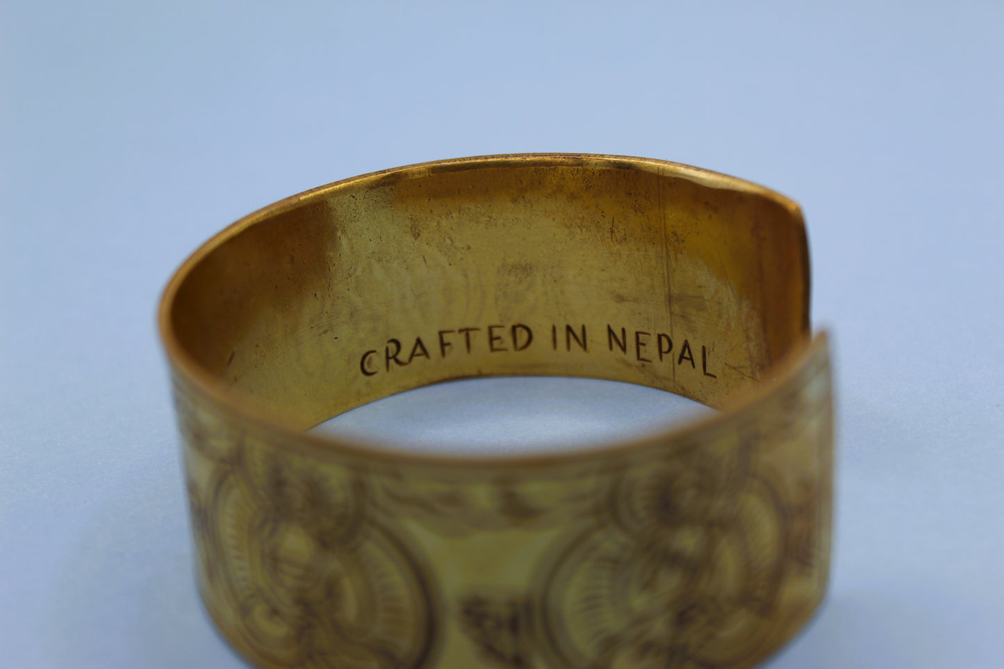 Brass Tibetan Bracelet - Five Buddhas