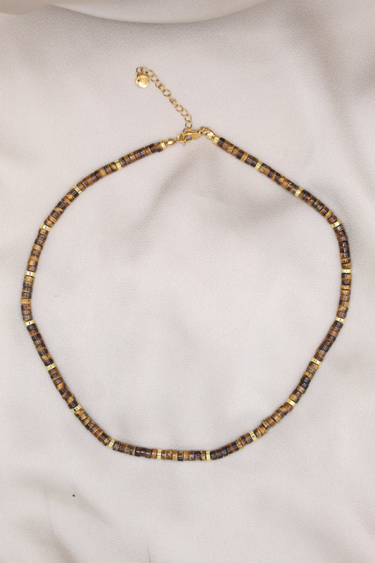 Courage & Strength | Tigers Eye beaded necklace