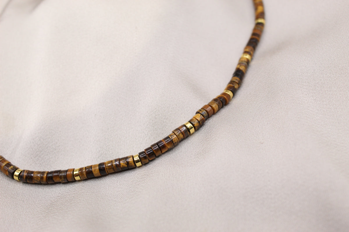 Courage & Strength | Tigers Eye beaded necklace