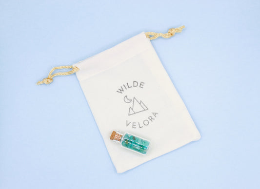 Green Aventurine Crystal Wish Jar