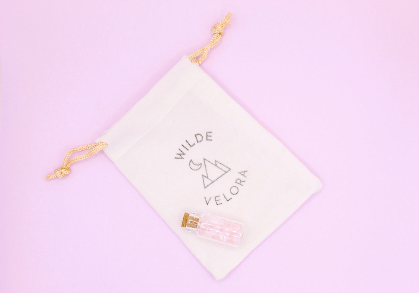 Rose Quartz Crystal Wish Jar