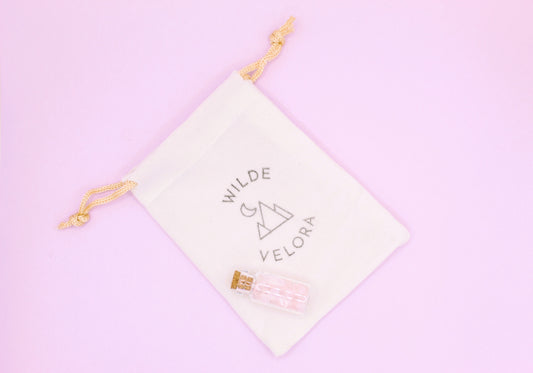 Rose Quartz Crystal Wish Jar