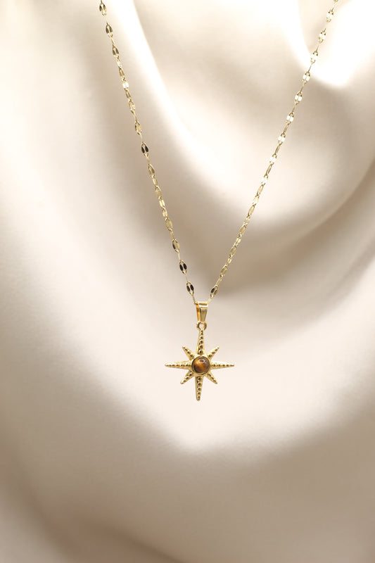 Tigers eye star necklace