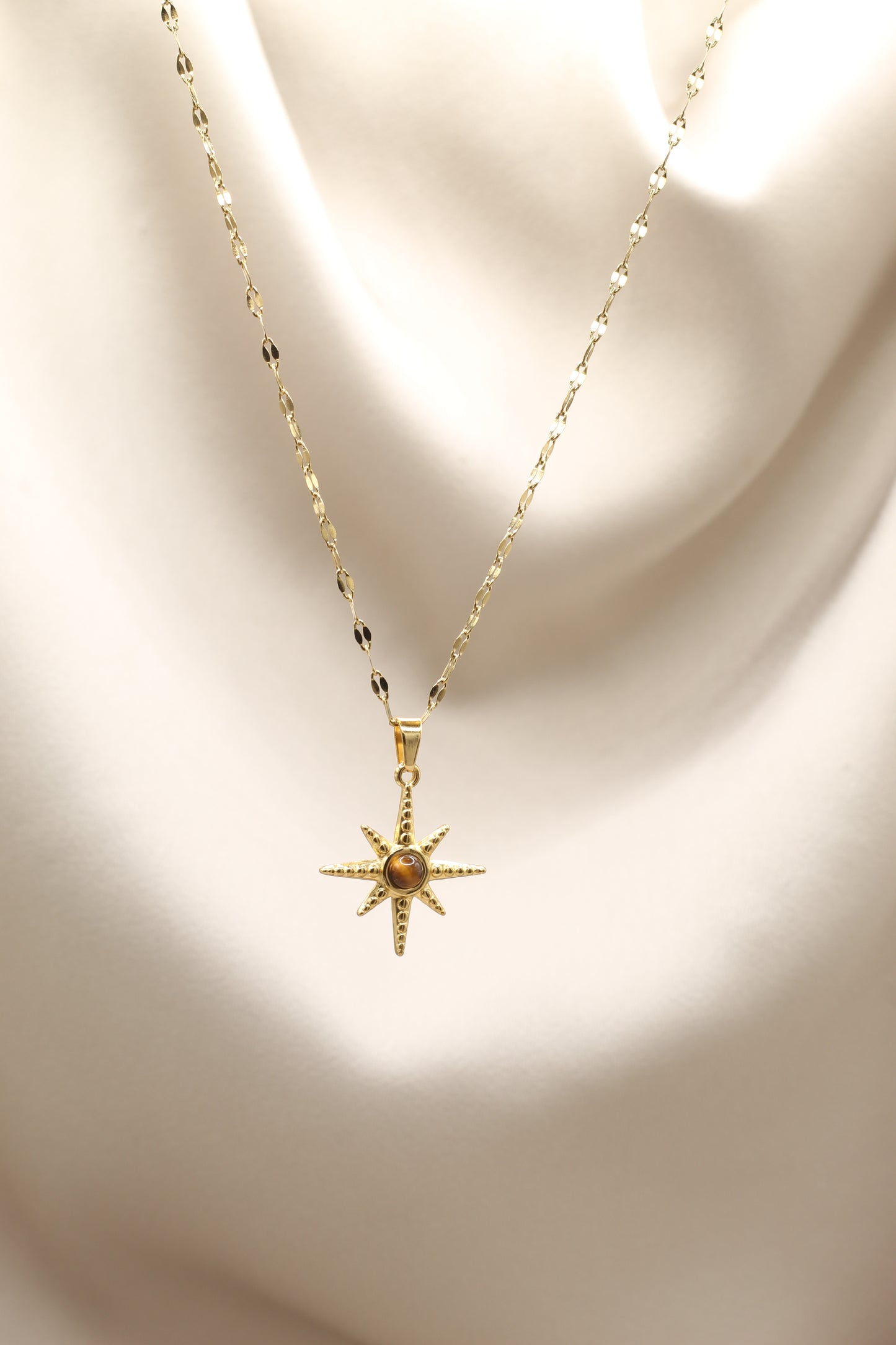 Tigers eye star necklace