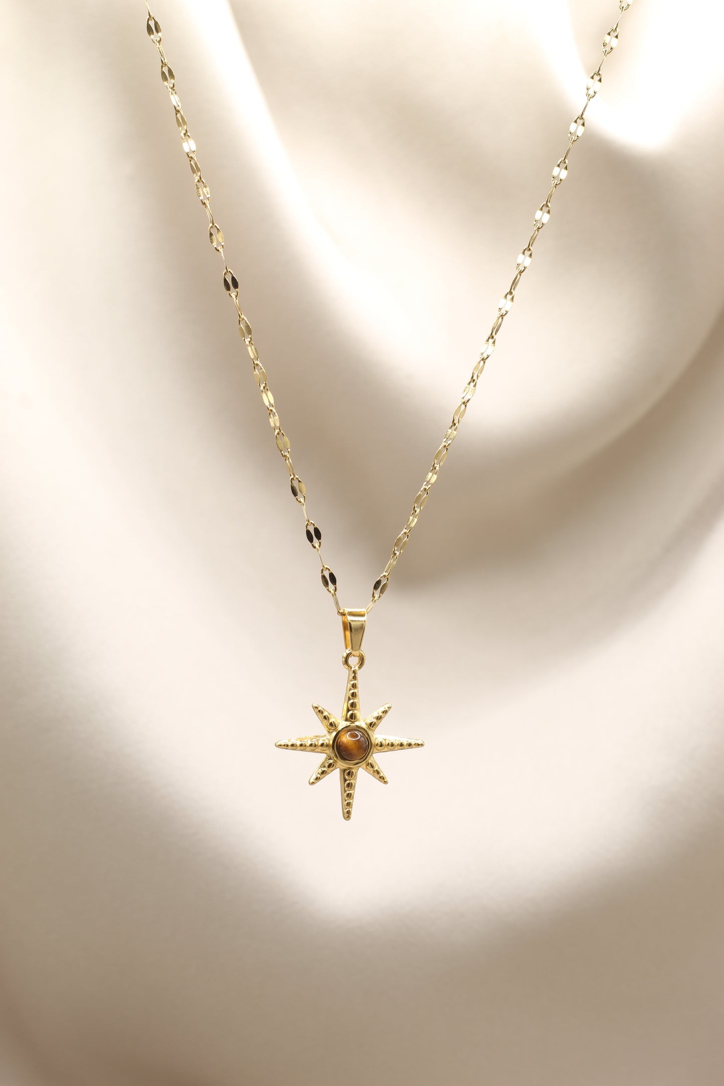 Tigers eye star necklace
