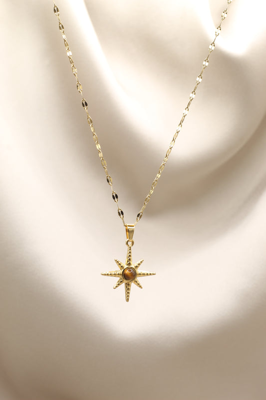Tigers eye star necklace