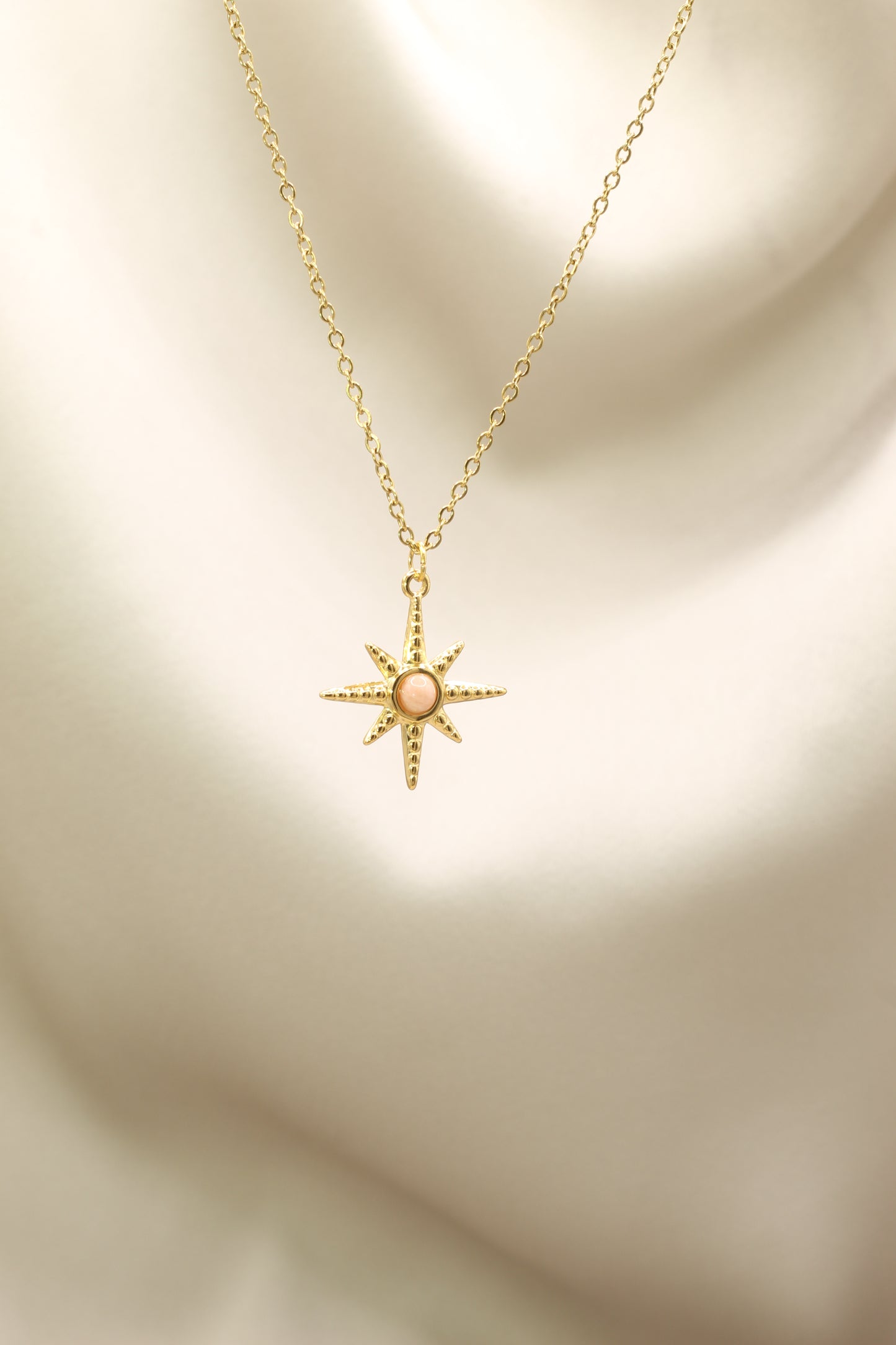 Sunstone star necklace