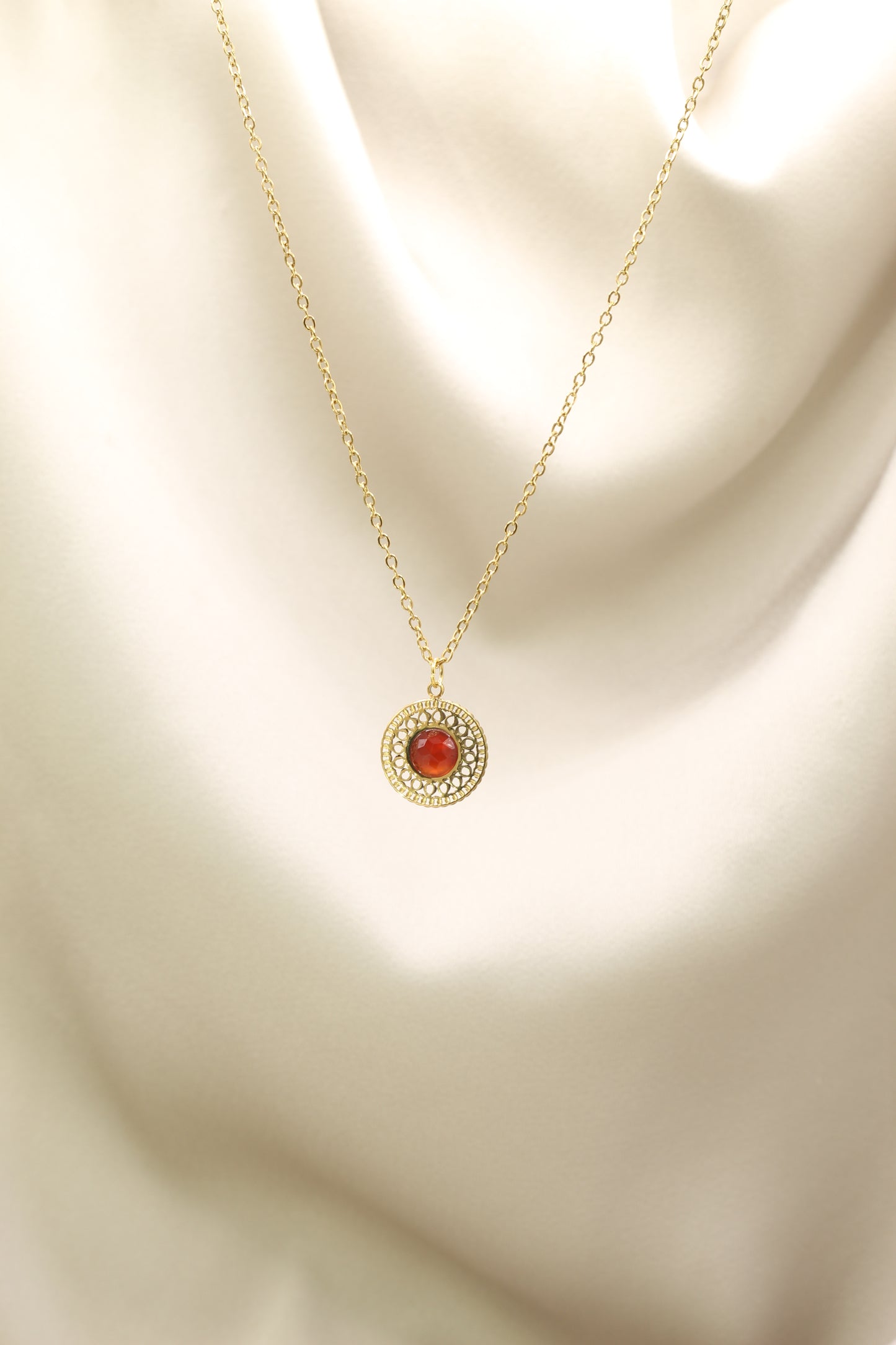 Carnelian Mandala necklace
