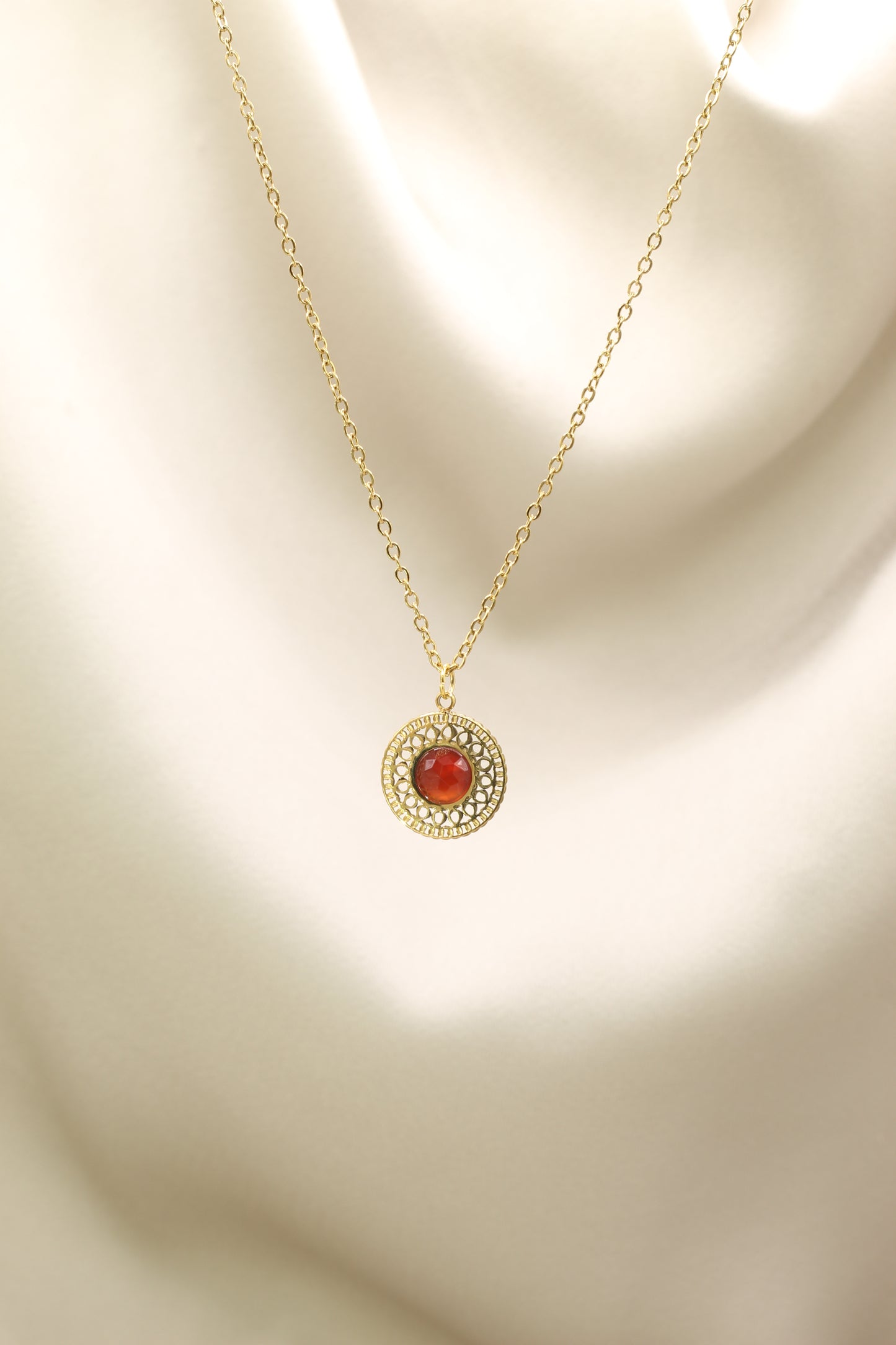 Carnelian Mandala necklace