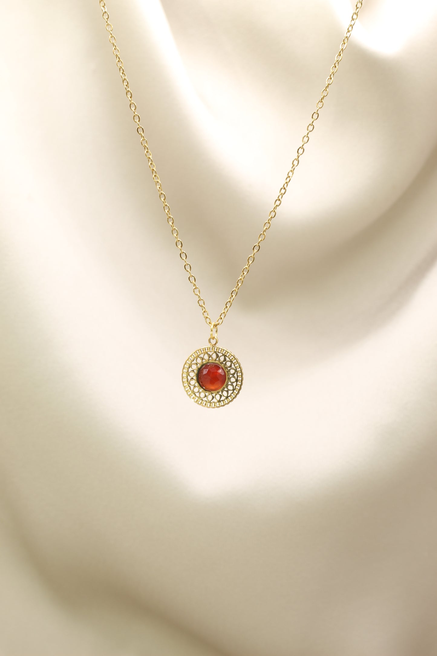 Carnelian Mandala necklace