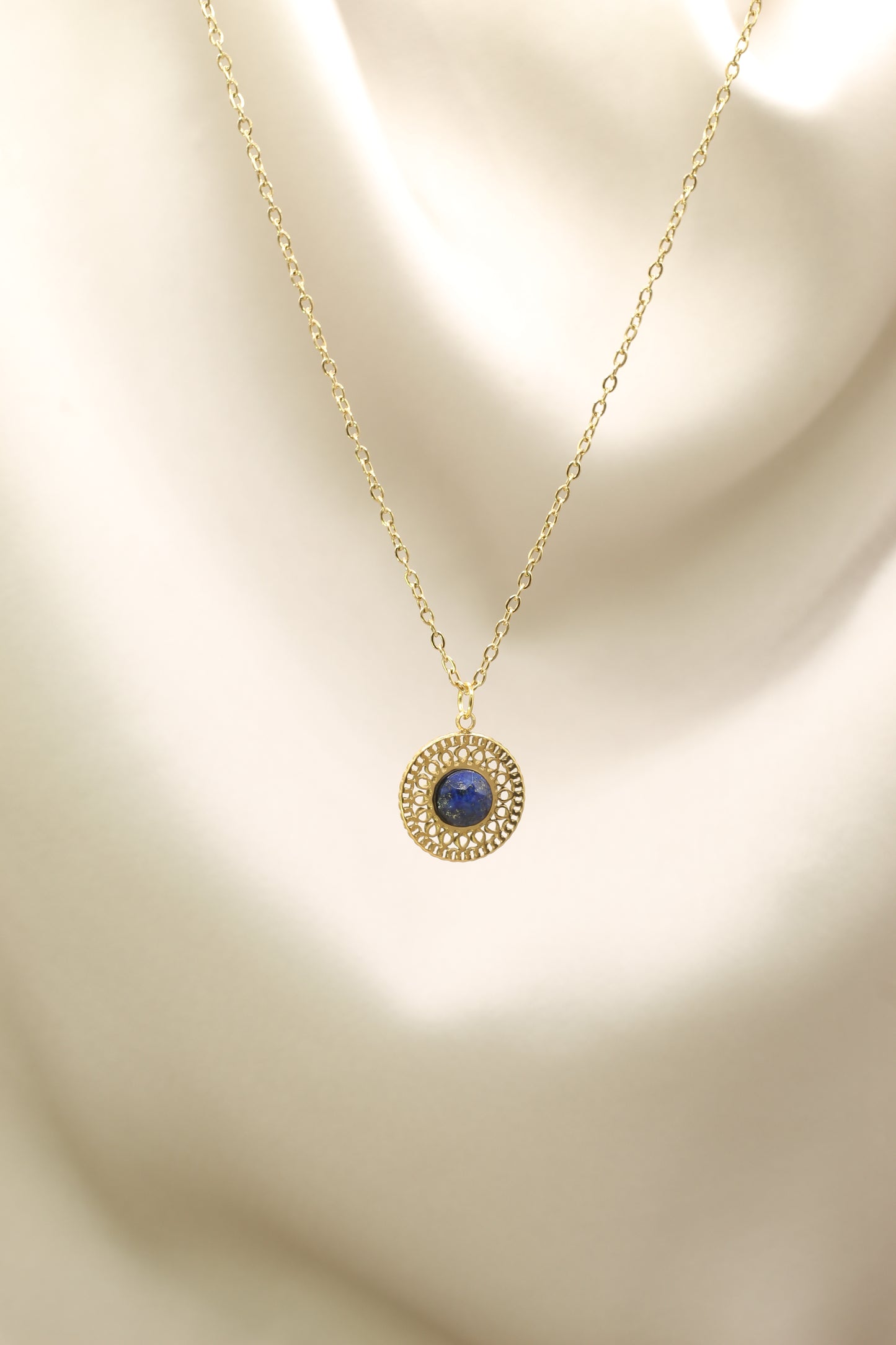 Lapis Lazuli Mandala necklace