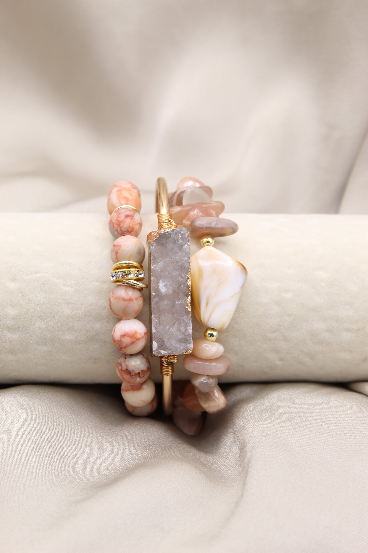 Sunstone set of 3 bracelets