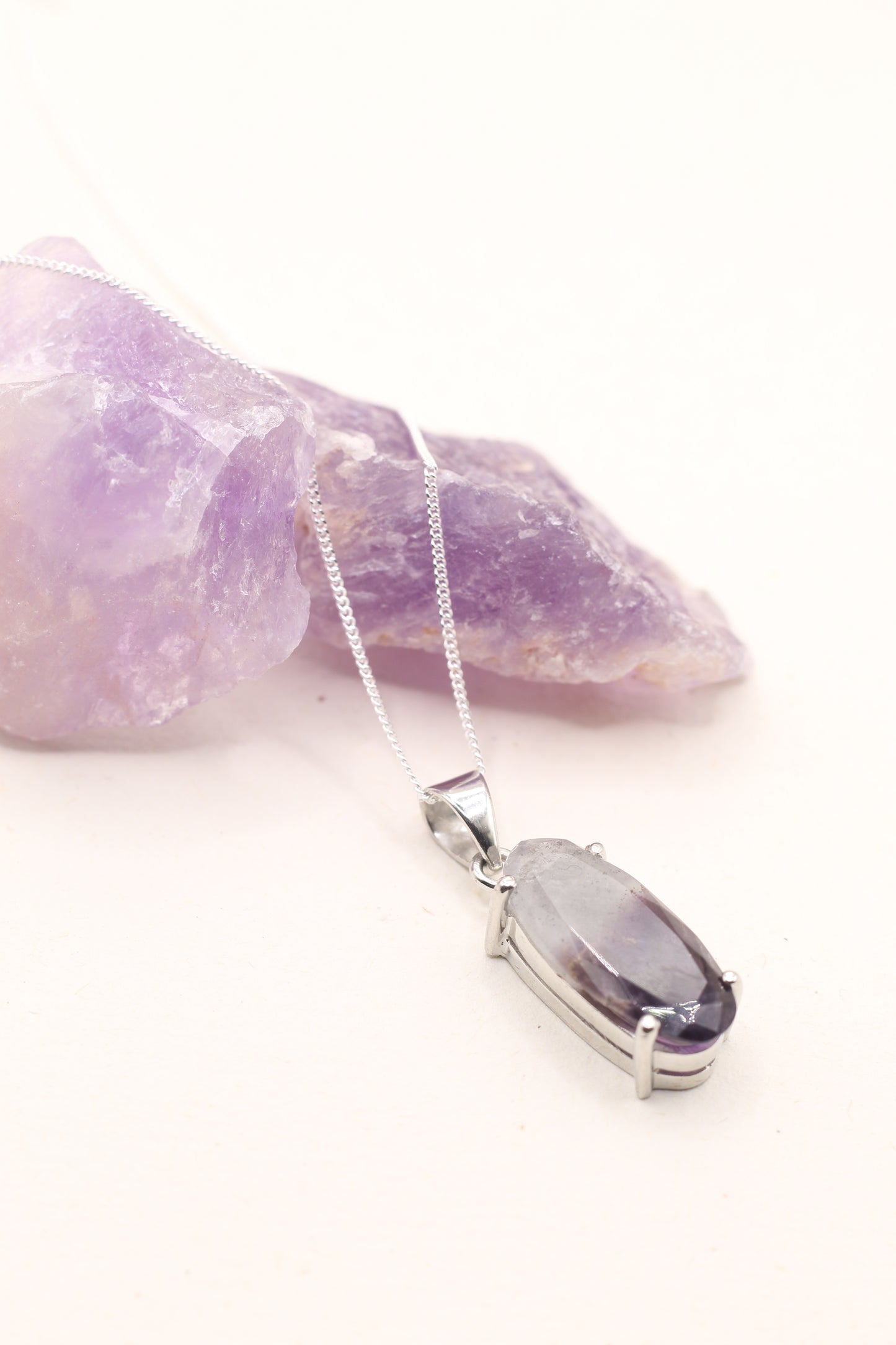 Peace & Calm Amethyst BiColour Necklace | Sterling silver