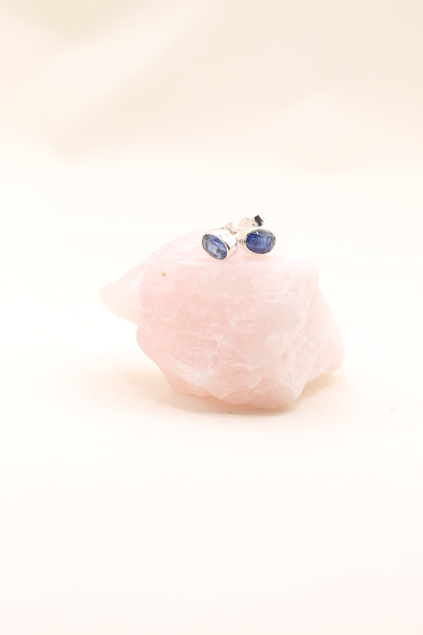 Alignment & Clarity | Kyanite Faceted Stud Earrings | Sterling Silver