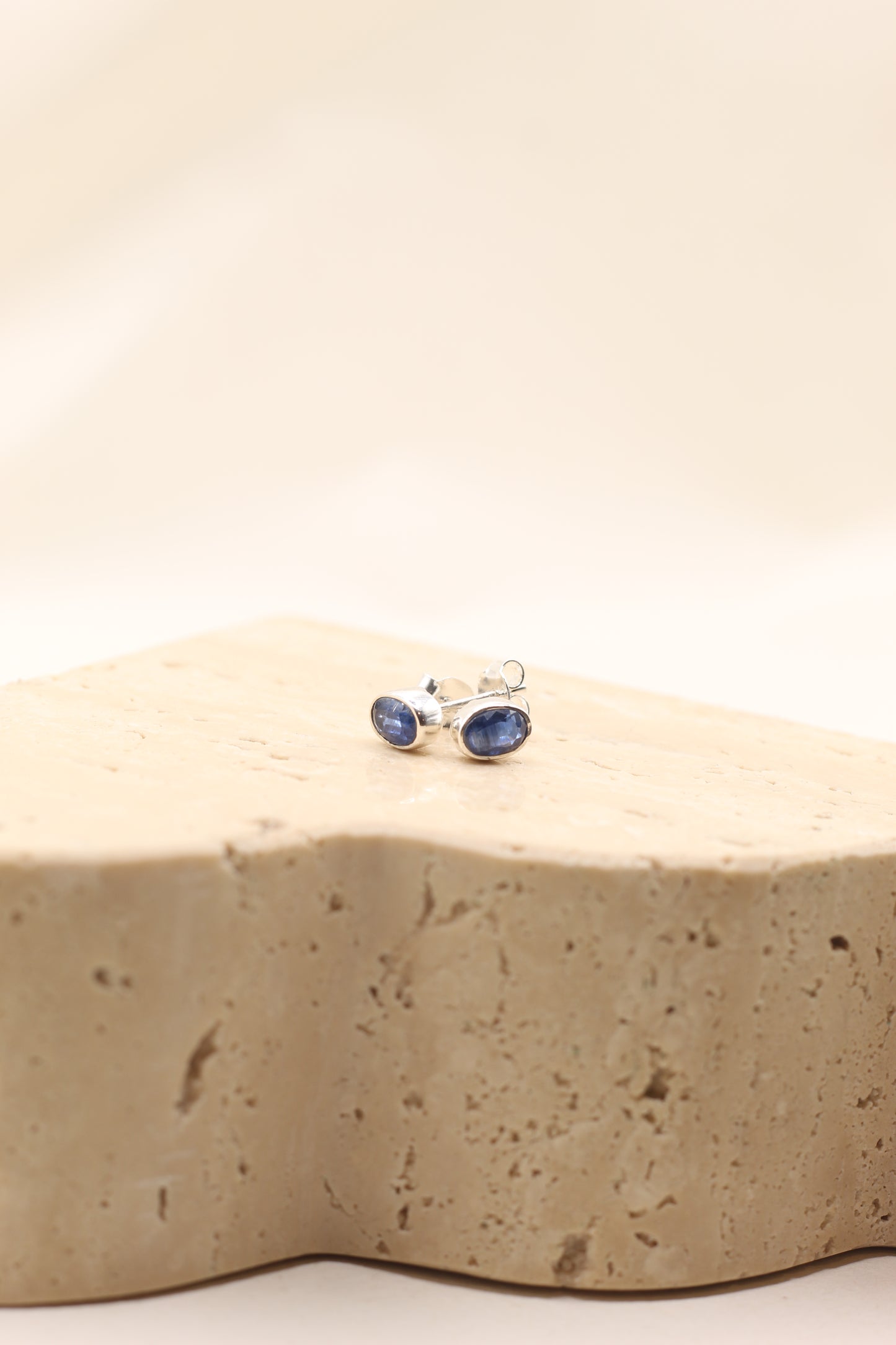 Alignment & Clarity | Kyanite Faceted Stud Earrings | Sterling Silver