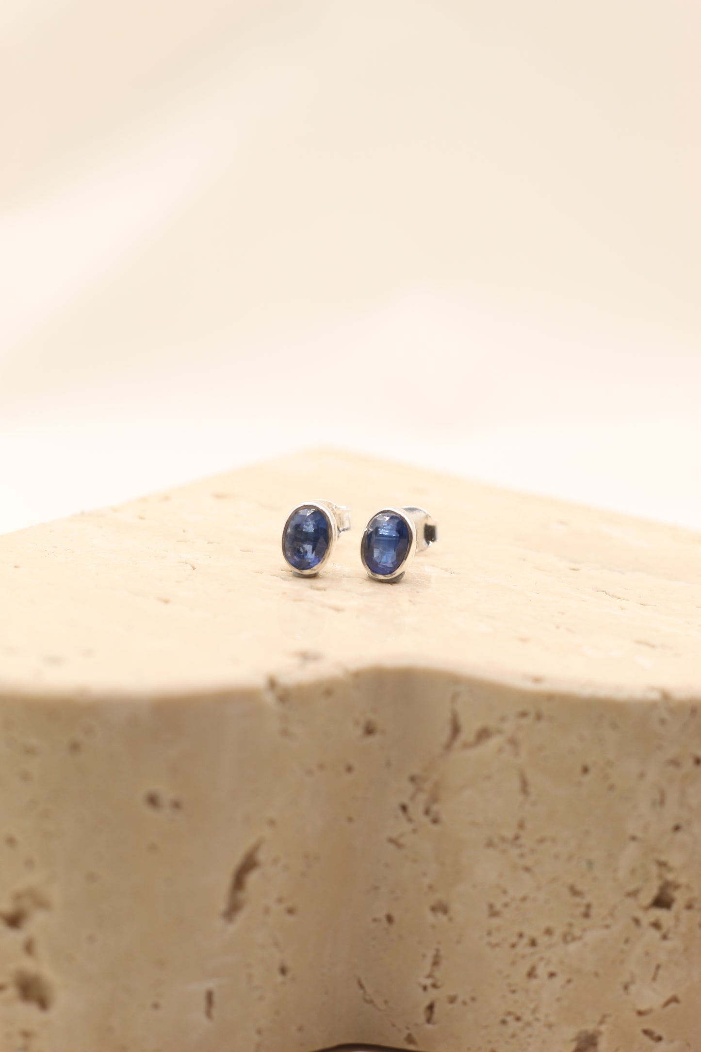 Alignment & Clarity | Kyanite Faceted Stud Earrings | Sterling Silver