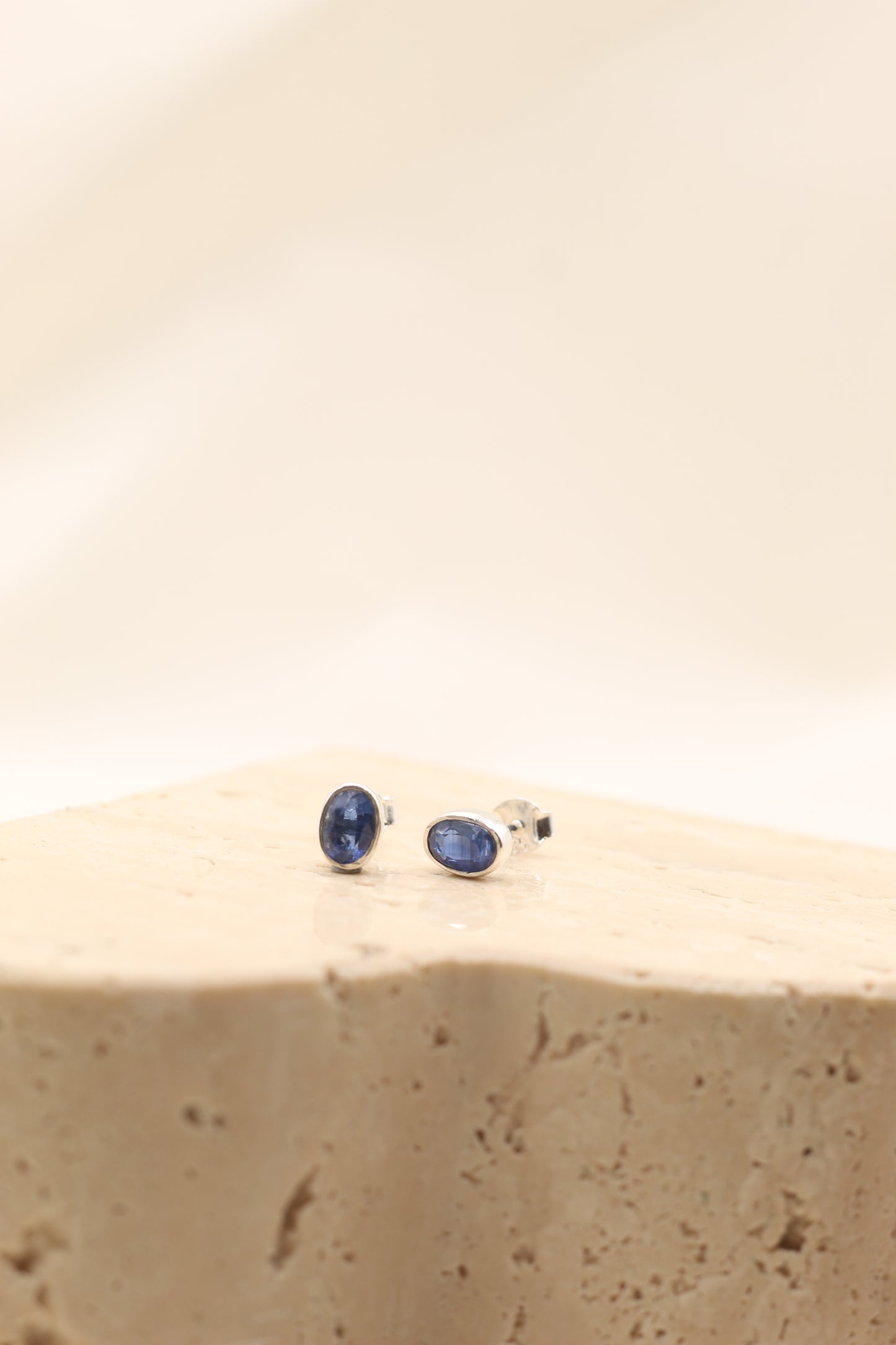 Alignment & Clarity | Kyanite Faceted Stud Earrings | Sterling Silver