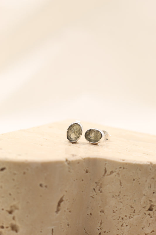 Moldavite Earrings | Sterling Silver