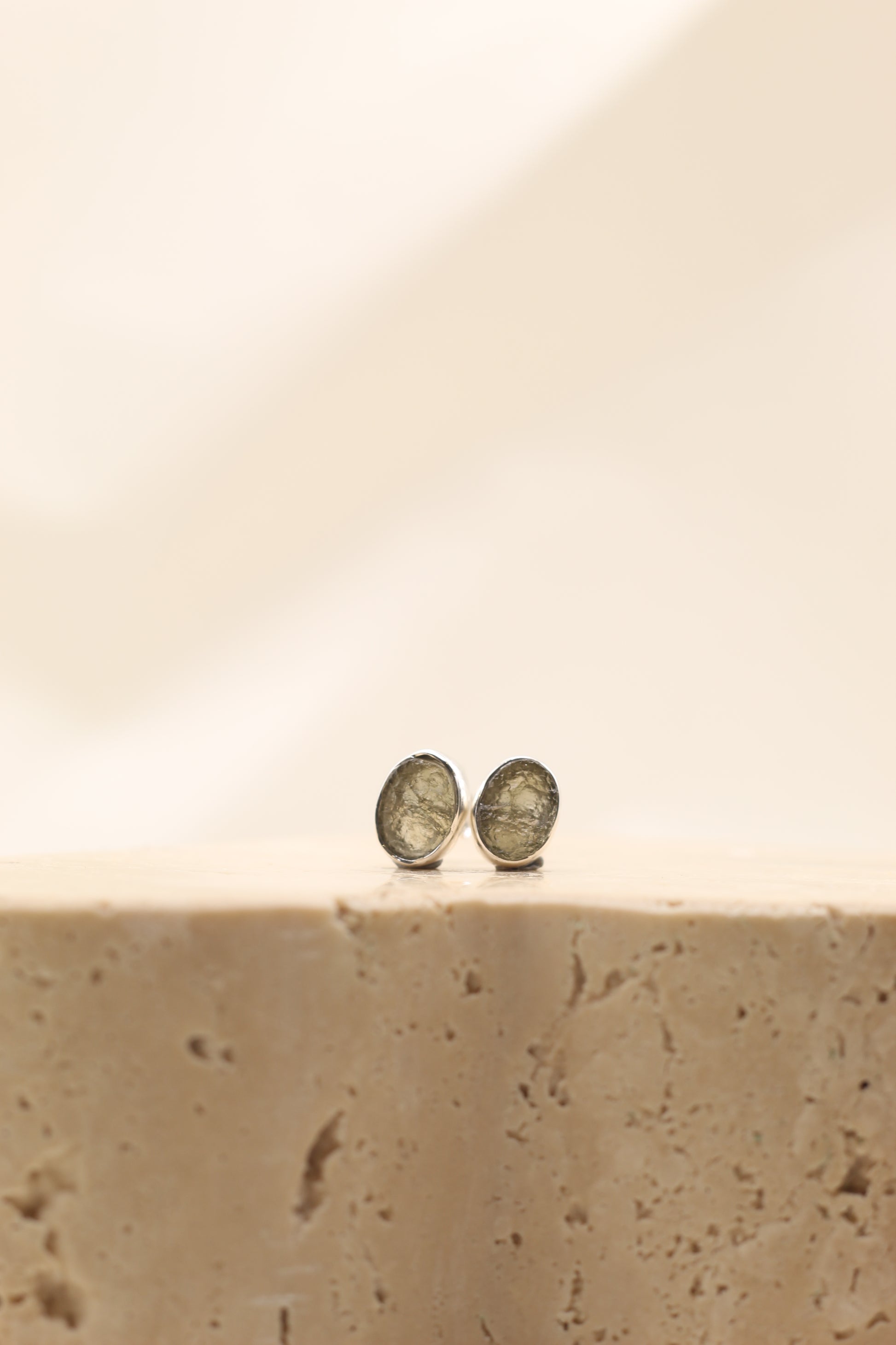 moldavite earrings