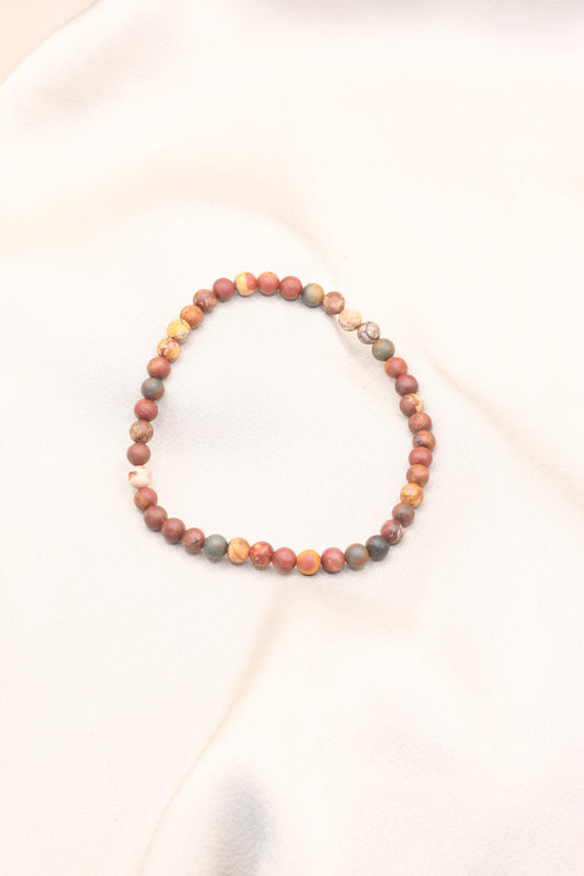 Creativity & Clarity | Picasso Jasper small beaded bracelet