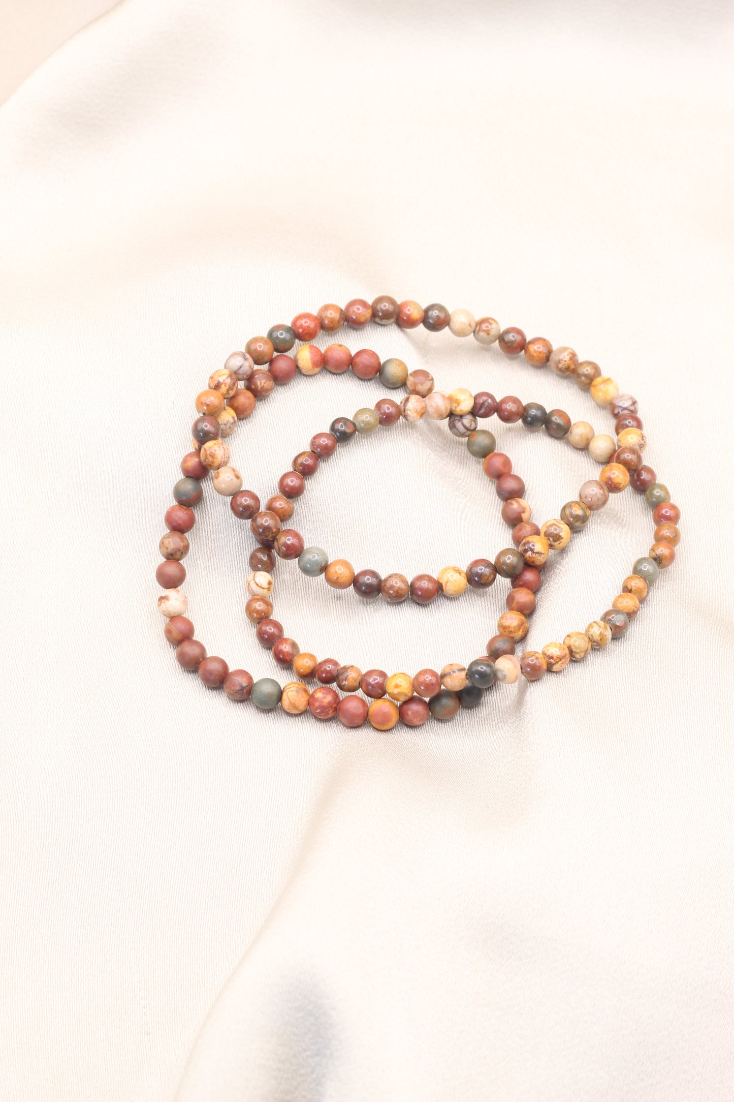 Creativity & Clarity | Picasso Jasper small beaded bracelet