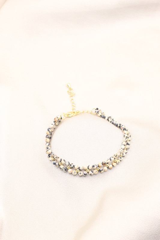 Playful & Loyal | Dalmation Jasper cluster bracelet