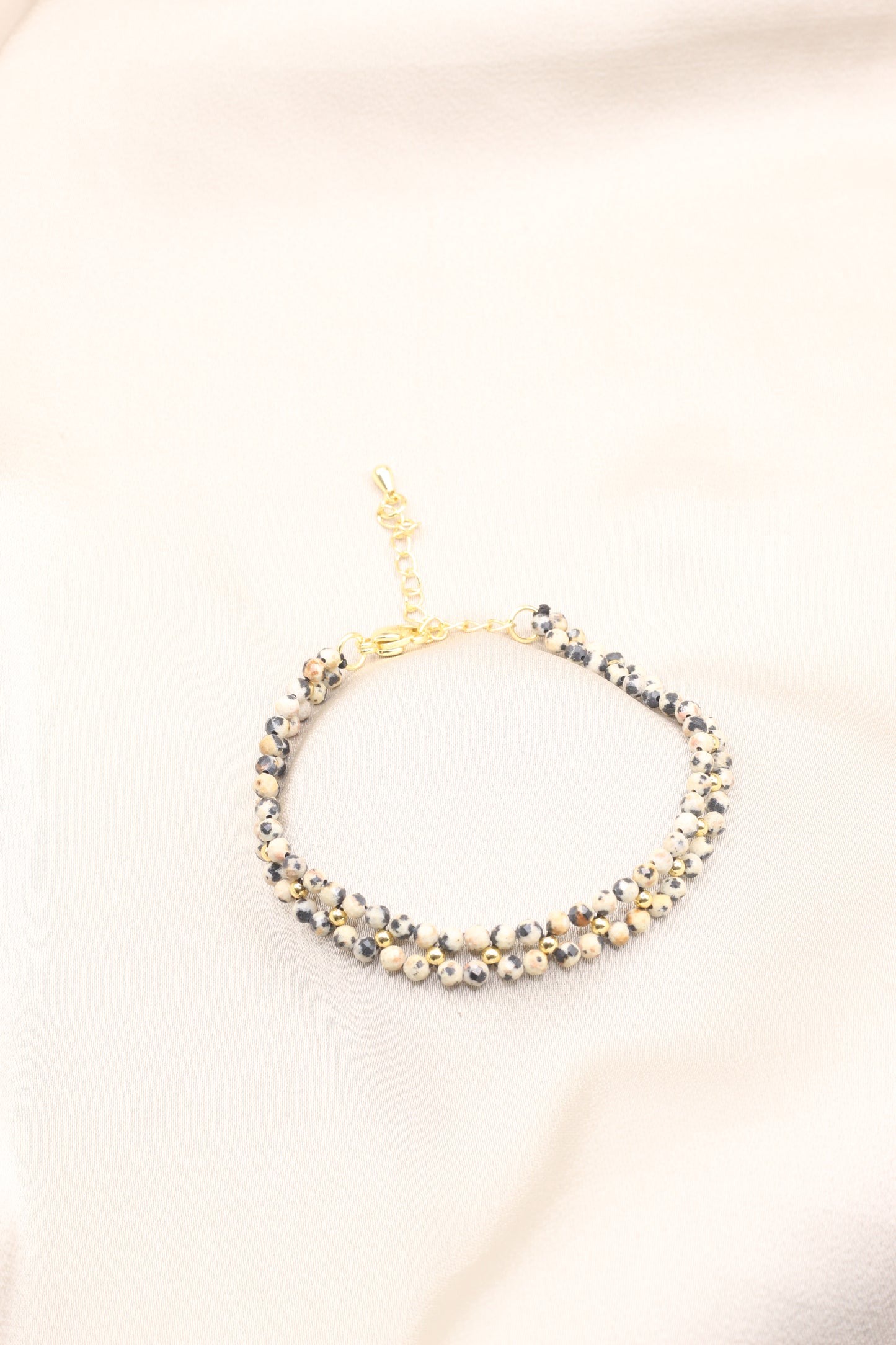 Playful & Loyal | Dalmation Jasper cluster bracelet