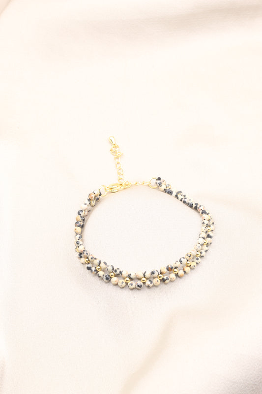 Playful & Loyal | Dalmation Jasper cluster bracelet