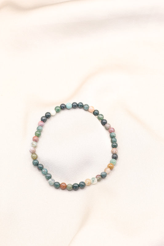 Grounding & Balanace | Indian Agate small beaded bracelet